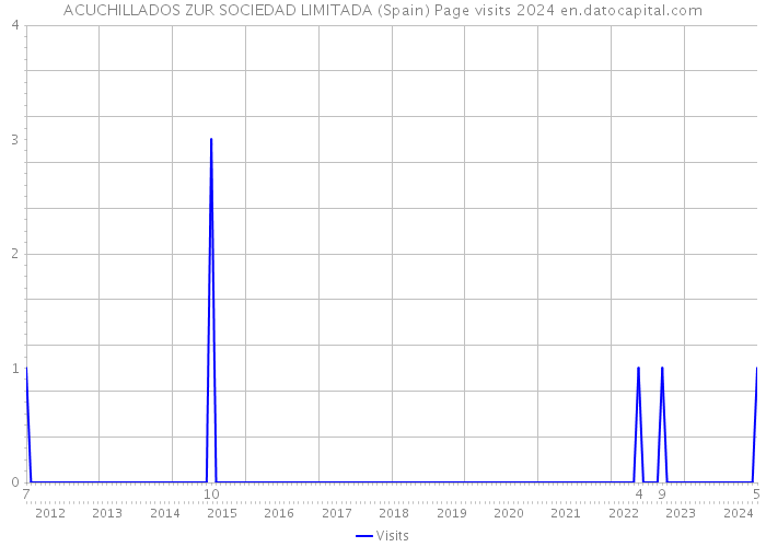 ACUCHILLADOS ZUR SOCIEDAD LIMITADA (Spain) Page visits 2024 