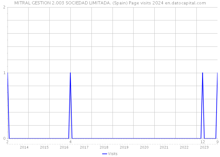 MITRAL GESTION 2.003 SOCIEDAD LIMITADA. (Spain) Page visits 2024 