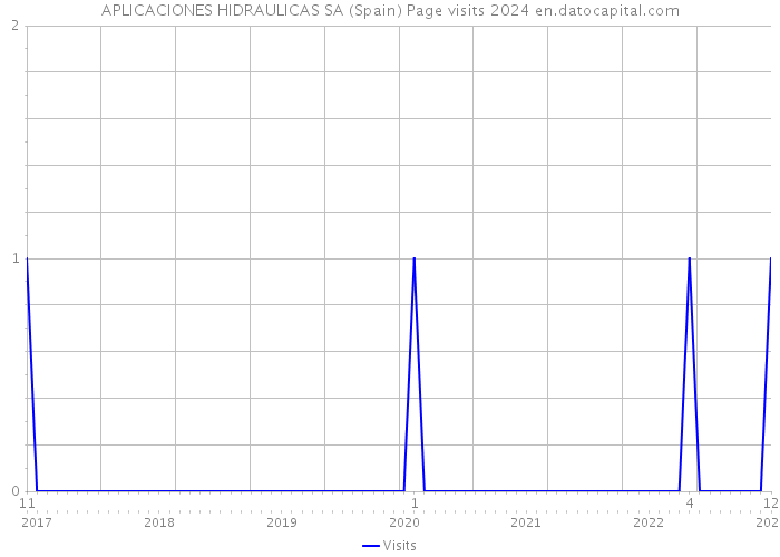 APLICACIONES HIDRAULICAS SA (Spain) Page visits 2024 