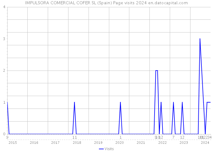IMPULSORA COMERCIAL COFER SL (Spain) Page visits 2024 