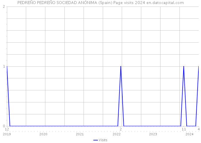 PEDREÑO PEDREÑO SOCIEDAD ANÓNIMA (Spain) Page visits 2024 