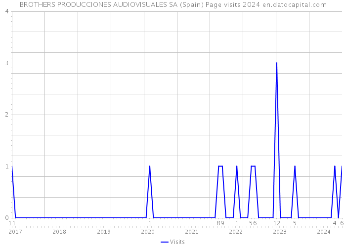 BROTHERS PRODUCCIONES AUDIOVISUALES SA (Spain) Page visits 2024 