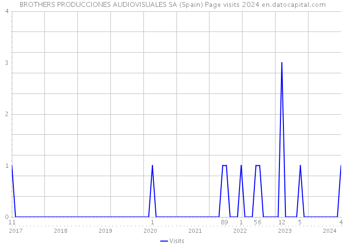 BROTHERS PRODUCCIONES AUDIOVISUALES SA (Spain) Page visits 2024 