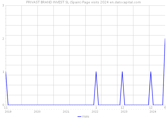 PRIVAST BRAND INVEST SL (Spain) Page visits 2024 