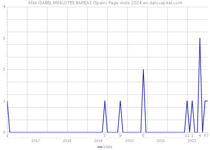 ANA ISABEL MINGOTES BAREAS (Spain) Page visits 2024 