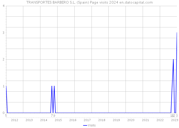 TRANSPORTES BARBERO S.L. (Spain) Page visits 2024 