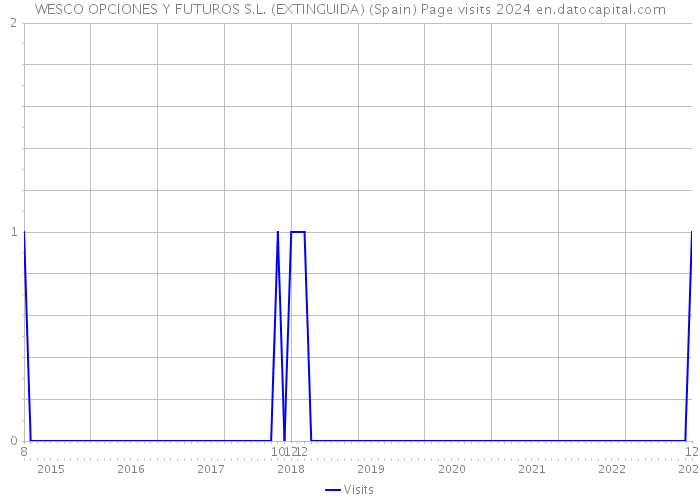 WESCO OPCIONES Y FUTUROS S.L. (EXTINGUIDA) (Spain) Page visits 2024 