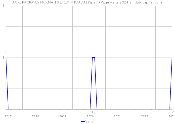 AGRUPACIONES PICKMAN S.L. (EXTINGUIDA) (Spain) Page visits 2024 