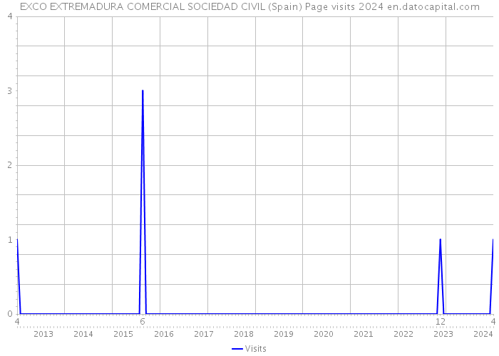 EXCO EXTREMADURA COMERCIAL SOCIEDAD CIVIL (Spain) Page visits 2024 