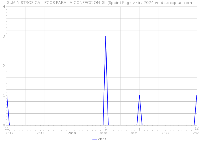 SUMINISTROS GALLEGOS PARA LA CONFECCION, SL (Spain) Page visits 2024 