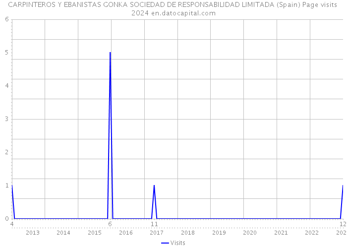CARPINTEROS Y EBANISTAS GONKA SOCIEDAD DE RESPONSABILIDAD LIMITADA (Spain) Page visits 2024 
