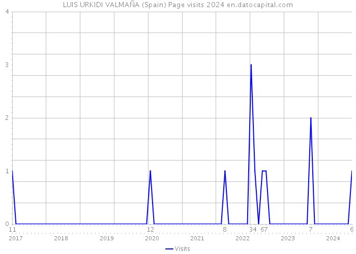 LUIS URKIDI VALMAÑA (Spain) Page visits 2024 
