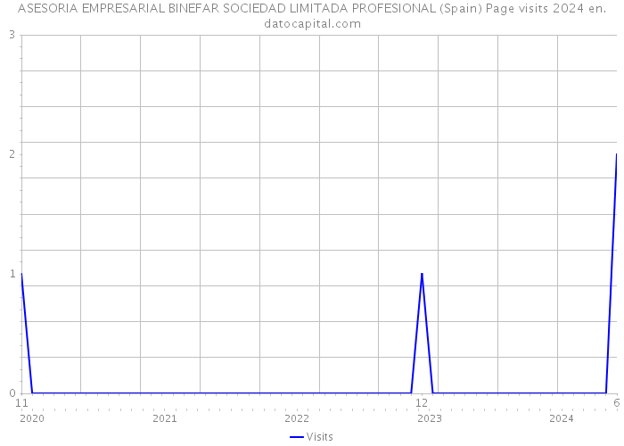 ASESORIA EMPRESARIAL BINEFAR SOCIEDAD LIMITADA PROFESIONAL (Spain) Page visits 2024 