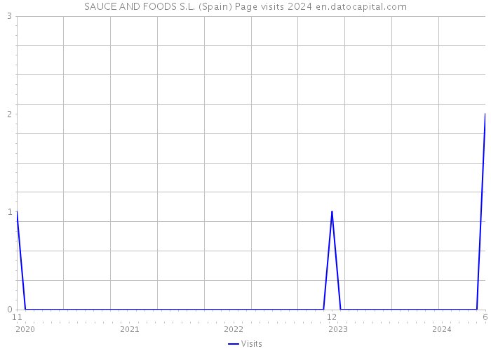 SAUCE AND FOODS S.L. (Spain) Page visits 2024 