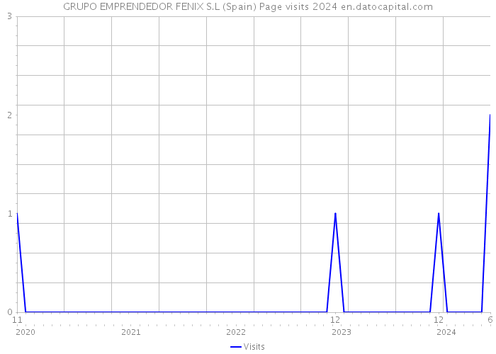 GRUPO EMPRENDEDOR FENIX S.L (Spain) Page visits 2024 