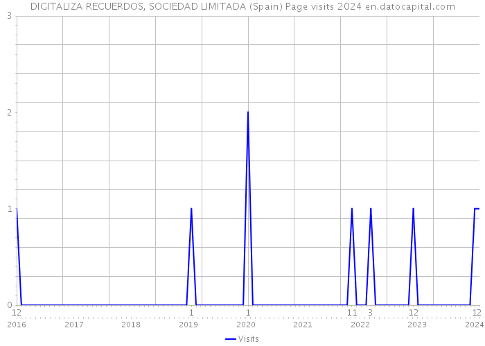 DIGITALIZA RECUERDOS, SOCIEDAD LIMITADA (Spain) Page visits 2024 