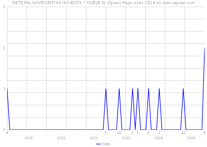 SIETE MIL NOVECIENTAS NOVENTA Y NUEVE SL (Spain) Page visits 2024 