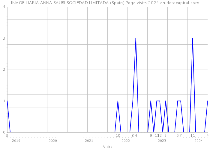 INMOBILIARIA ANNA SAUBI SOCIEDAD LIMITADA (Spain) Page visits 2024 