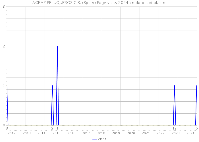AGRAZ PELUQUEROS C.B. (Spain) Page visits 2024 