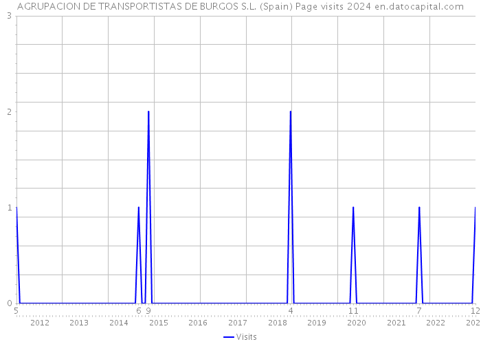 AGRUPACION DE TRANSPORTISTAS DE BURGOS S.L. (Spain) Page visits 2024 