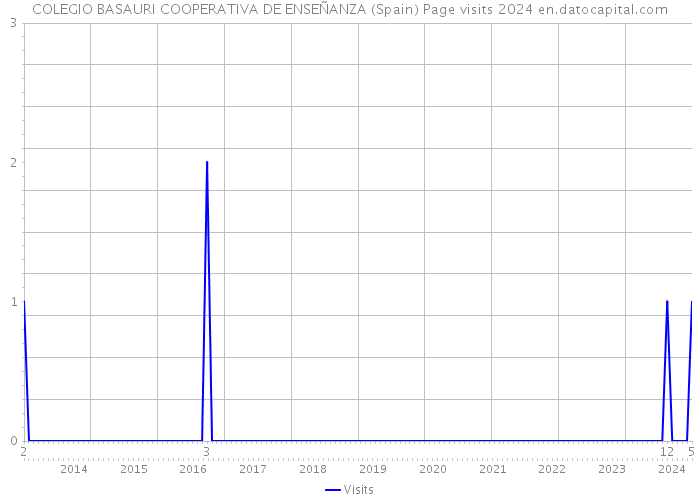 COLEGIO BASAURI COOPERATIVA DE ENSEÑANZA (Spain) Page visits 2024 