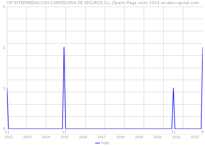 CIP INTERMEDIACION CORREDURIA DE SEGUROS S.L. (Spain) Page visits 2024 