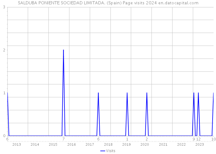 SALDUBA PONIENTE SOCIEDAD LIMITADA. (Spain) Page visits 2024 