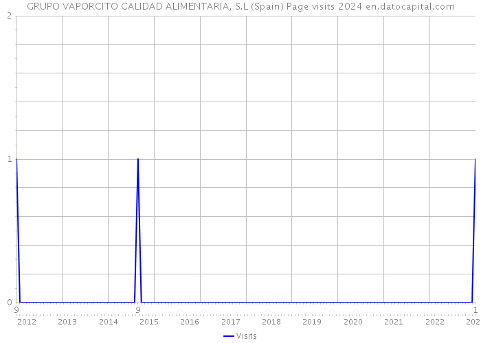 GRUPO VAPORCITO CALIDAD ALIMENTARIA, S.L (Spain) Page visits 2024 