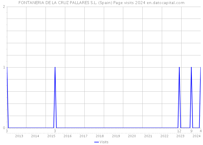 FONTANERIA DE LA CRUZ PALLARES S.L. (Spain) Page visits 2024 