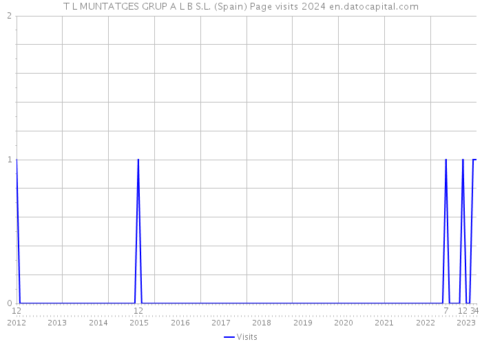 T L MUNTATGES GRUP A L B S.L. (Spain) Page visits 2024 