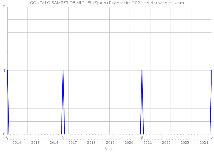 GONZALO SAMPER DE MIGUEL (Spain) Page visits 2024 