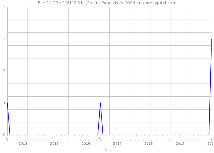 BLACK DRAGON`S S.L. (Spain) Page visits 2024 