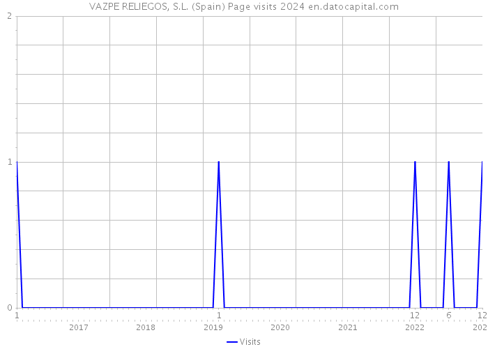 VAZPE RELIEGOS, S.L. (Spain) Page visits 2024 