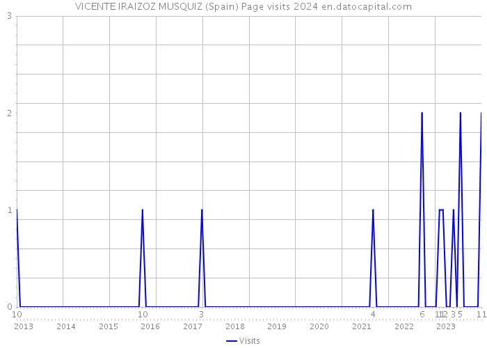 VICENTE IRAIZOZ MUSQUIZ (Spain) Page visits 2024 
