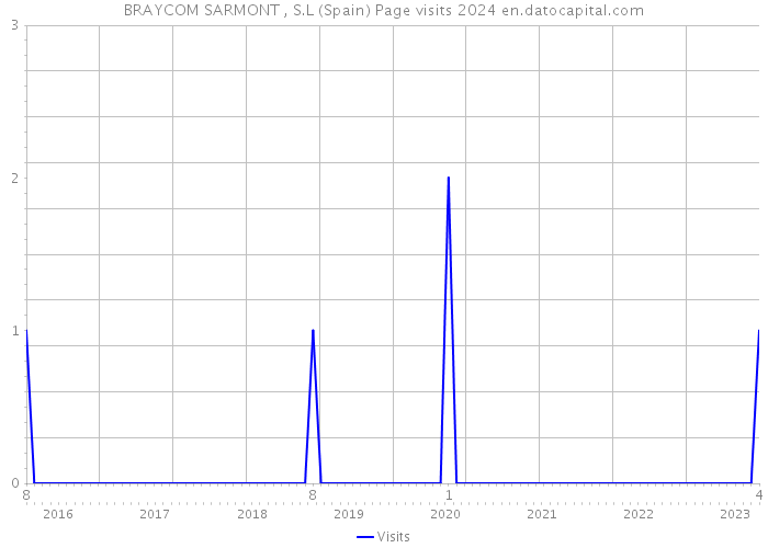 BRAYCOM SARMONT , S.L (Spain) Page visits 2024 