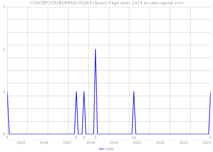 CONCEPCION BORRAJO ROJAS (Spain) Page visits 2024 