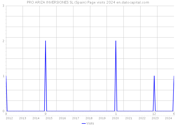 PRO ARIZA INVERSIONES SL (Spain) Page visits 2024 