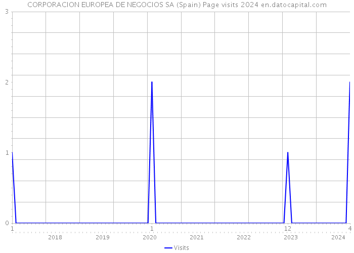 CORPORACION EUROPEA DE NEGOCIOS SA (Spain) Page visits 2024 