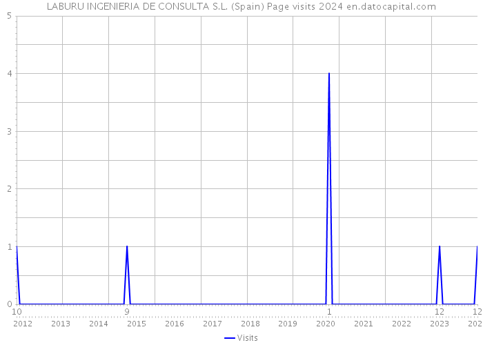 LABURU INGENIERIA DE CONSULTA S.L. (Spain) Page visits 2024 