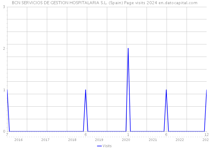 BCN SERVICIOS DE GESTION HOSPITALARIA S.L. (Spain) Page visits 2024 