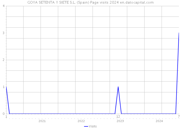 GOYA SETENTA Y SIETE S.L. (Spain) Page visits 2024 
