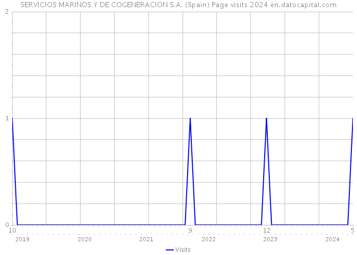 SERVICIOS MARINOS Y DE COGENERACION S.A. (Spain) Page visits 2024 