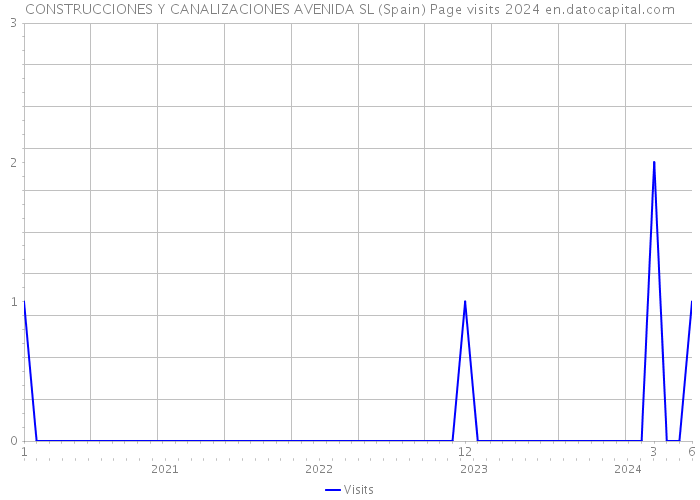 CONSTRUCCIONES Y CANALIZACIONES AVENIDA SL (Spain) Page visits 2024 