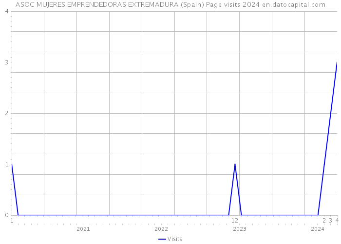 ASOC MUJERES EMPRENDEDORAS EXTREMADURA (Spain) Page visits 2024 