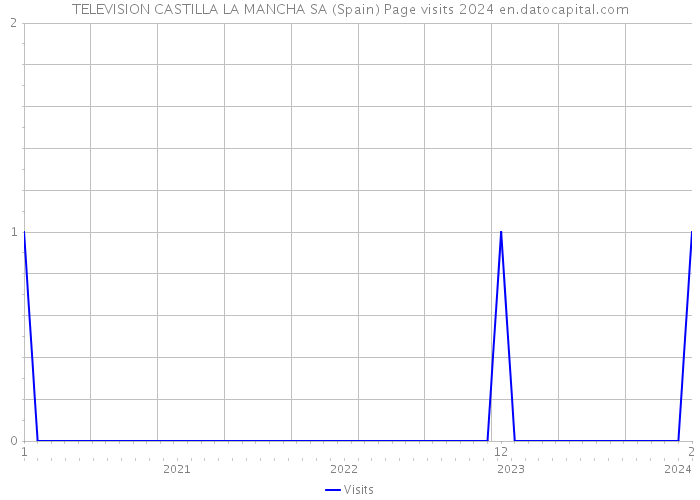 TELEVISION CASTILLA LA MANCHA SA (Spain) Page visits 2024 