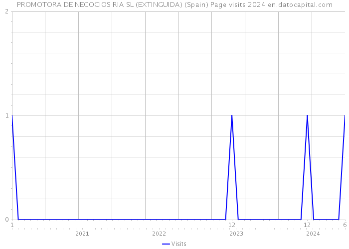 PROMOTORA DE NEGOCIOS RIA SL (EXTINGUIDA) (Spain) Page visits 2024 