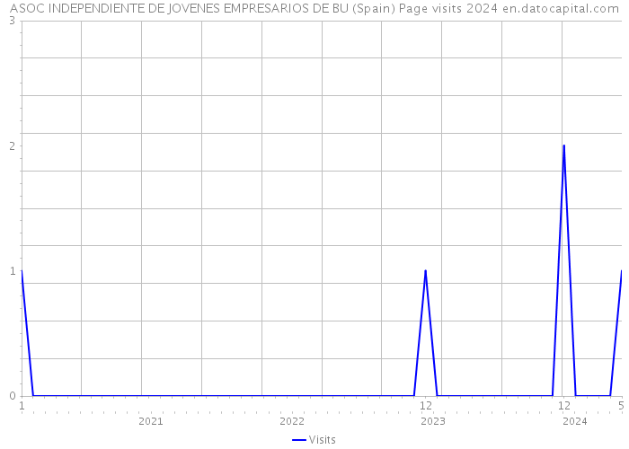 ASOC INDEPENDIENTE DE JOVENES EMPRESARIOS DE BU (Spain) Page visits 2024 