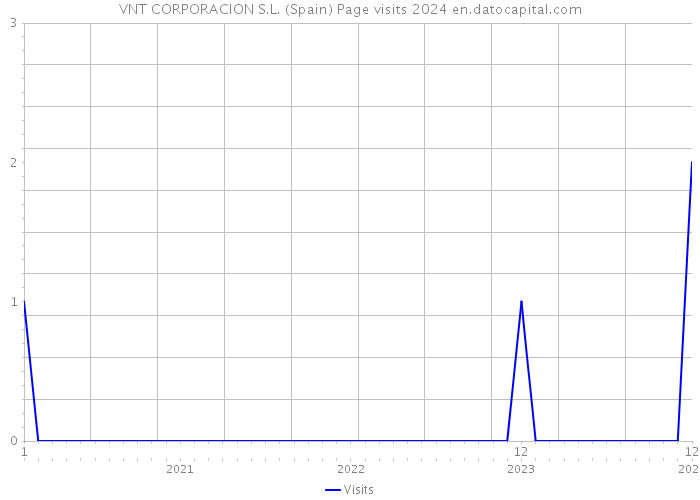 VNT CORPORACION S.L. (Spain) Page visits 2024 