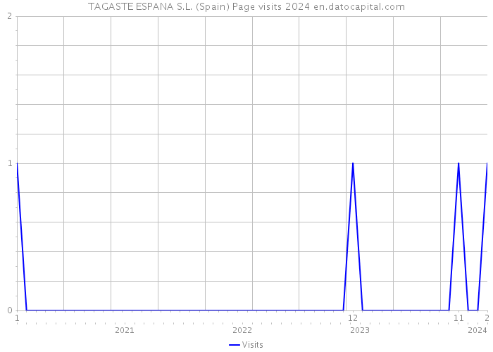 TAGASTE ESPANA S.L. (Spain) Page visits 2024 