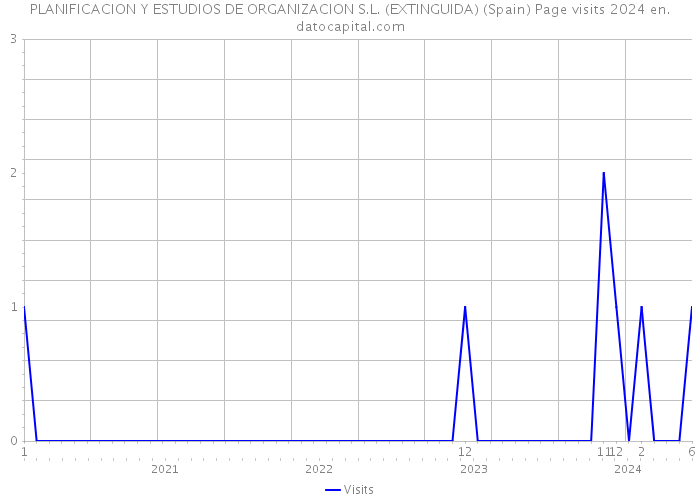 PLANIFICACION Y ESTUDIOS DE ORGANIZACION S.L. (EXTINGUIDA) (Spain) Page visits 2024 